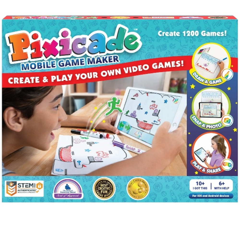 Pixicade Kid's Mobile Game Maker Create Virtual Games, Learn Math & Technology